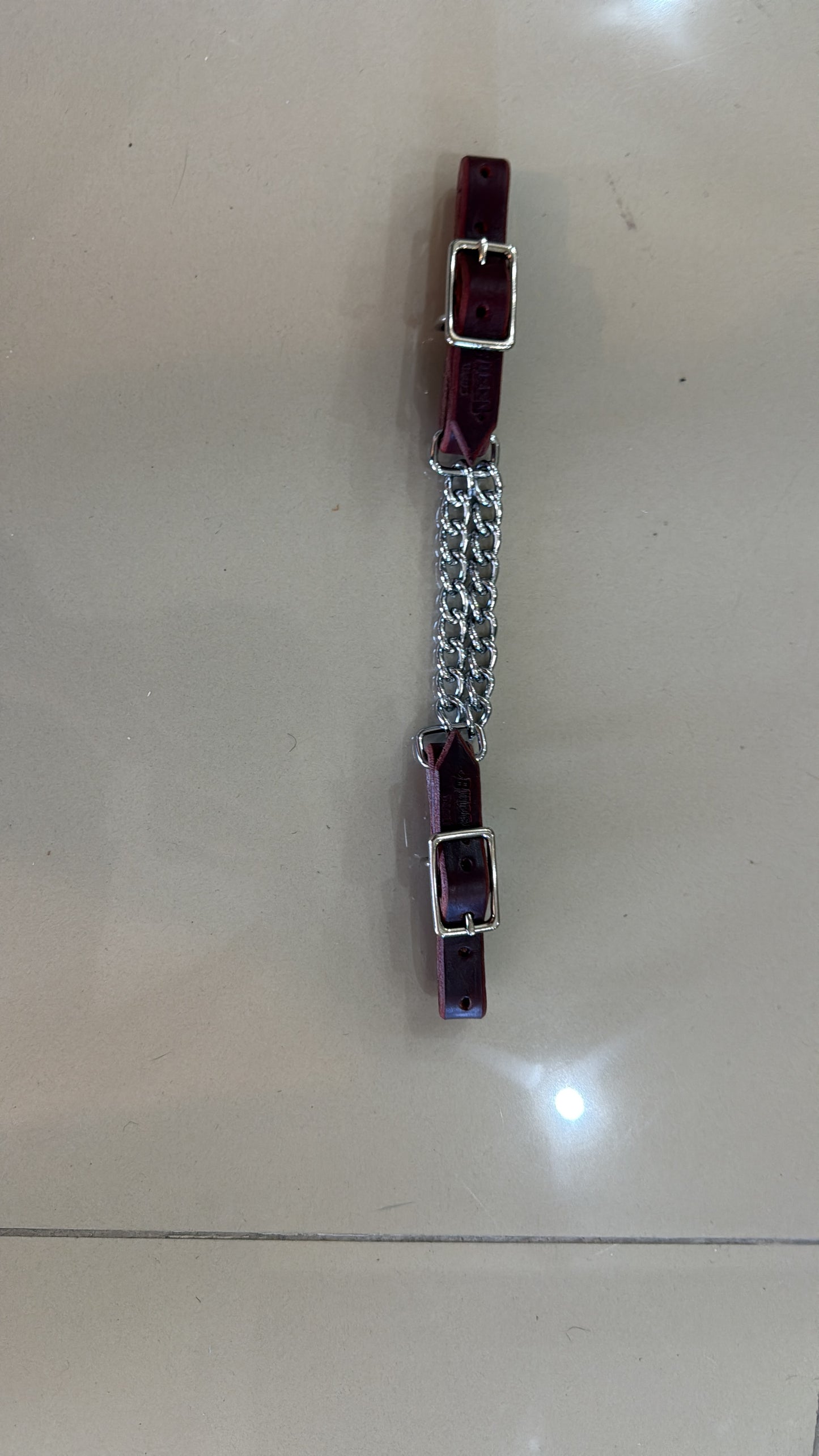 Double chain curb strap