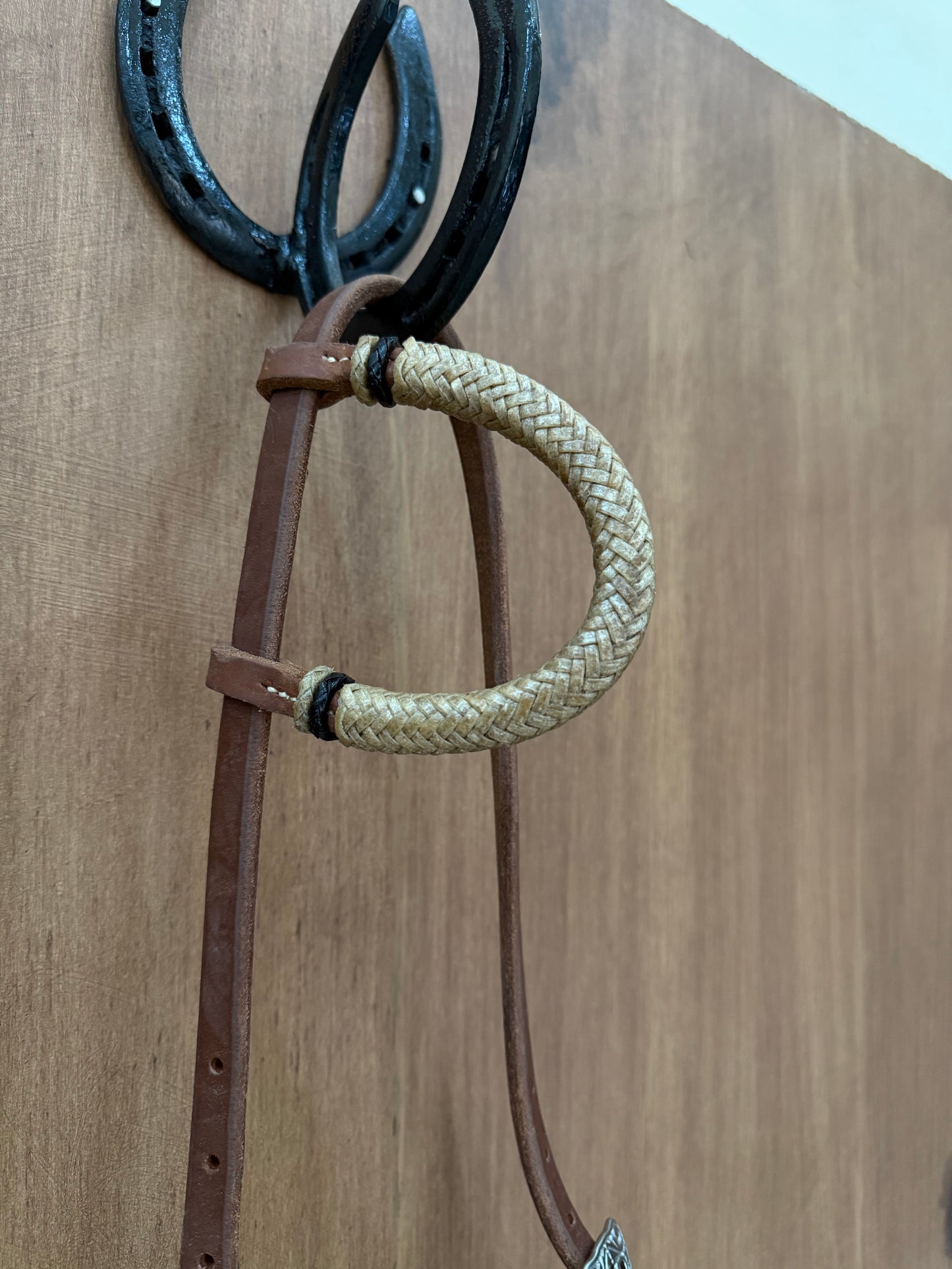Rawhide old harness leather One ear Two buckle