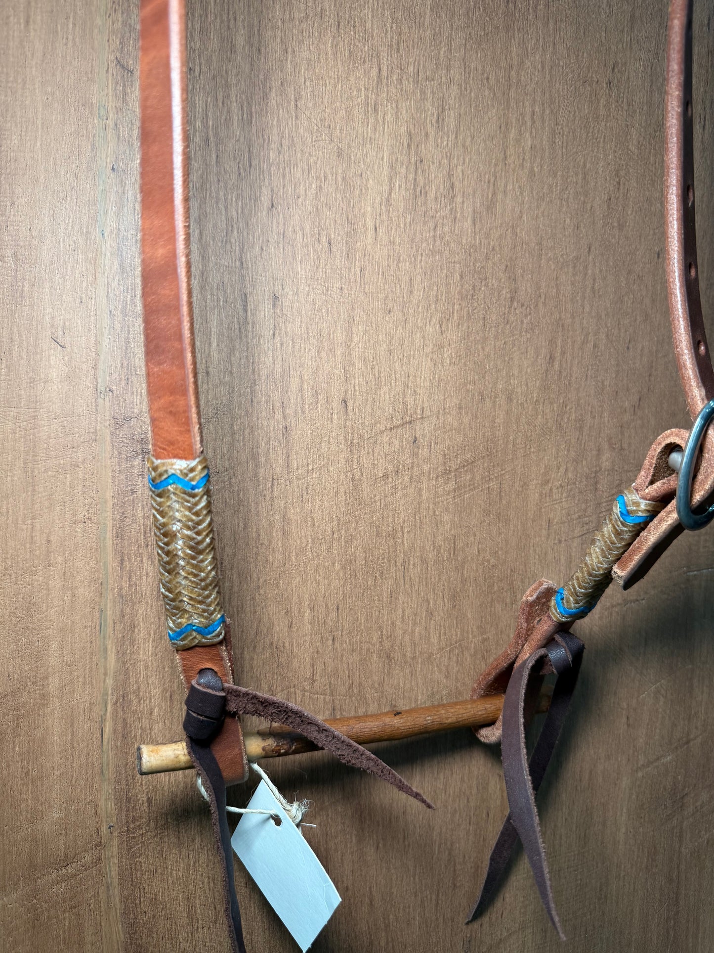 5/8 Classic One ear Headstall Hand-braided rawhide details