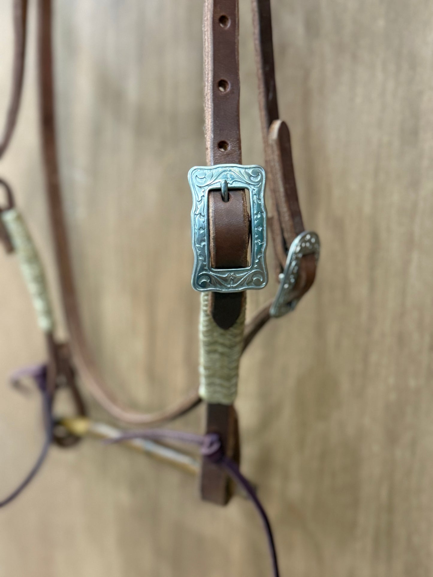 Rawhide Browband Headstall fancy buckle