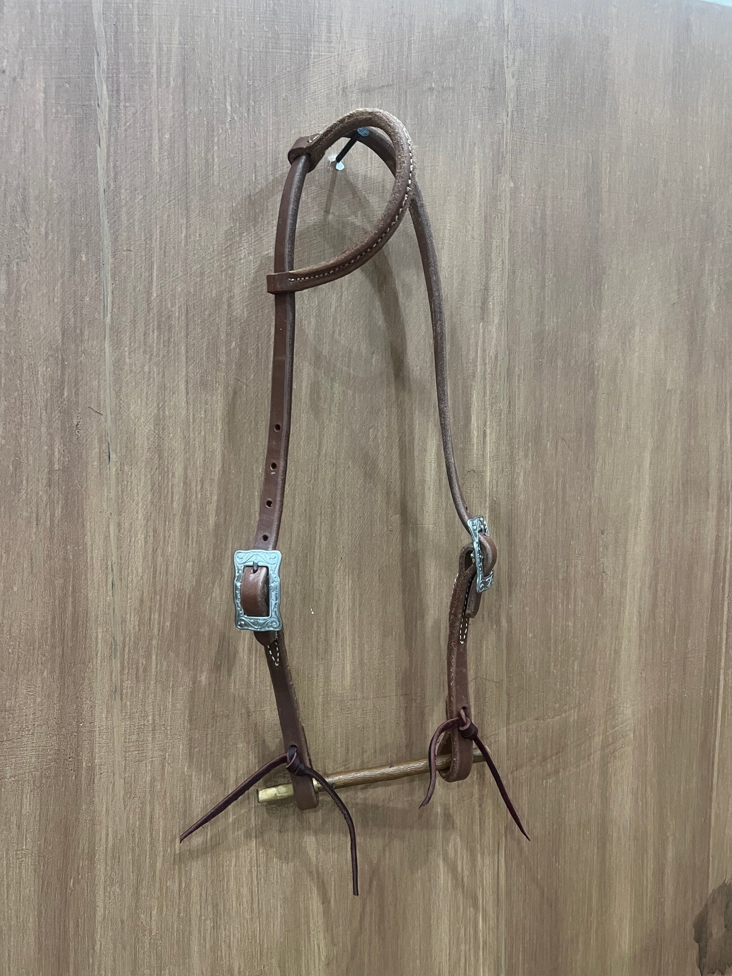 One ear two antique buckles headstall