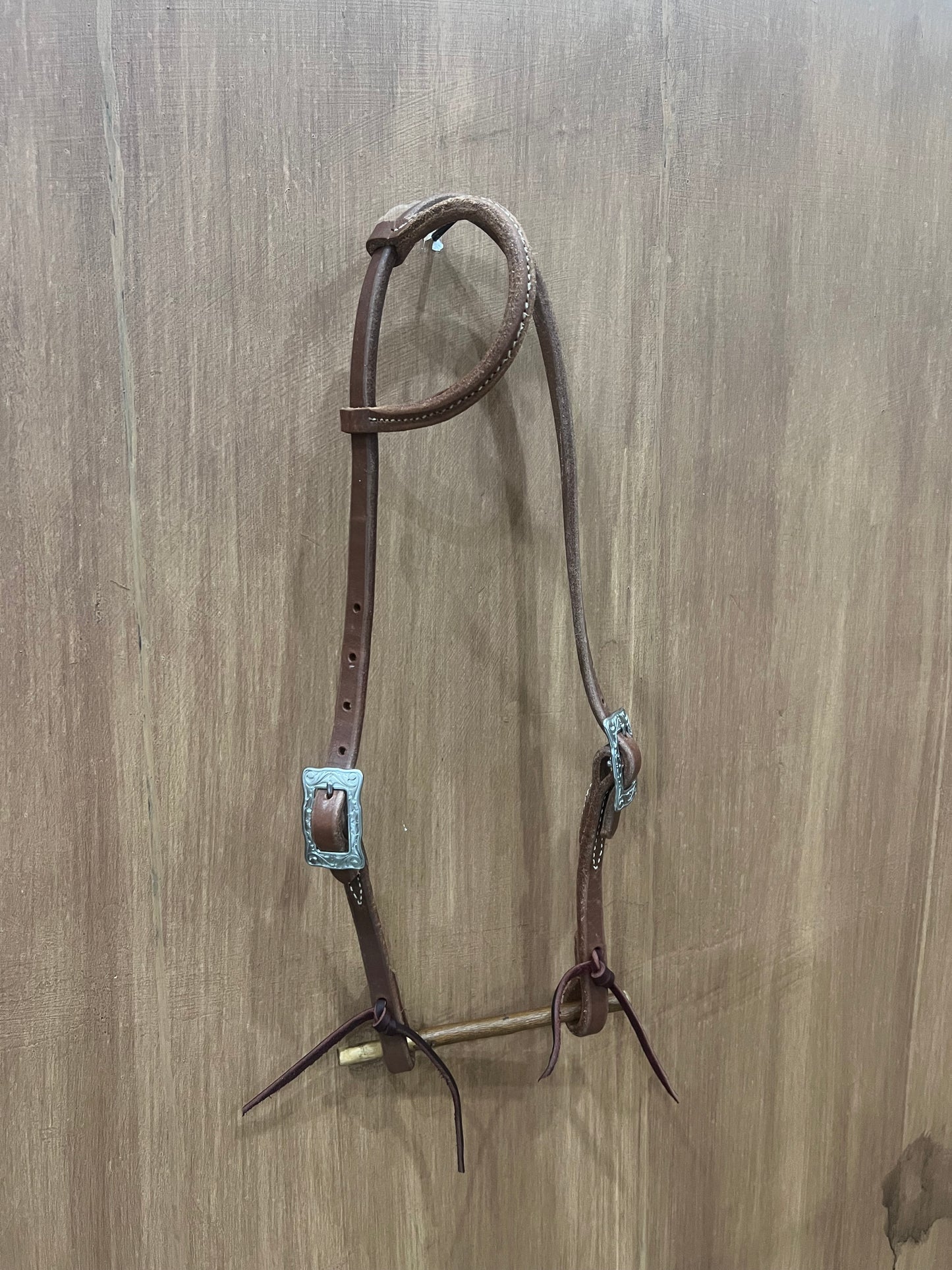 One ear two antique buckles headstall
