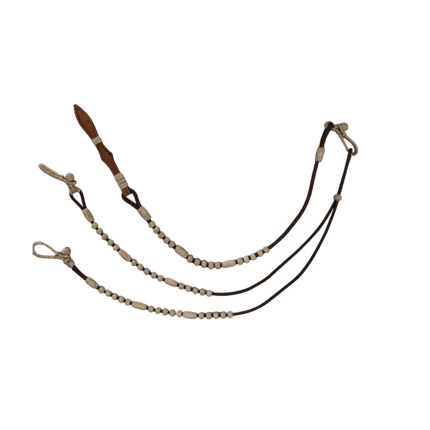 Nylon Romal Reins with rawhide buttons