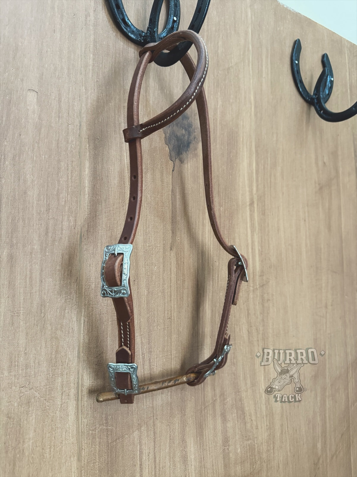 One ear 4 buckles Harness leather Headstall