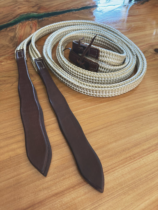 Cotton braided split reins
