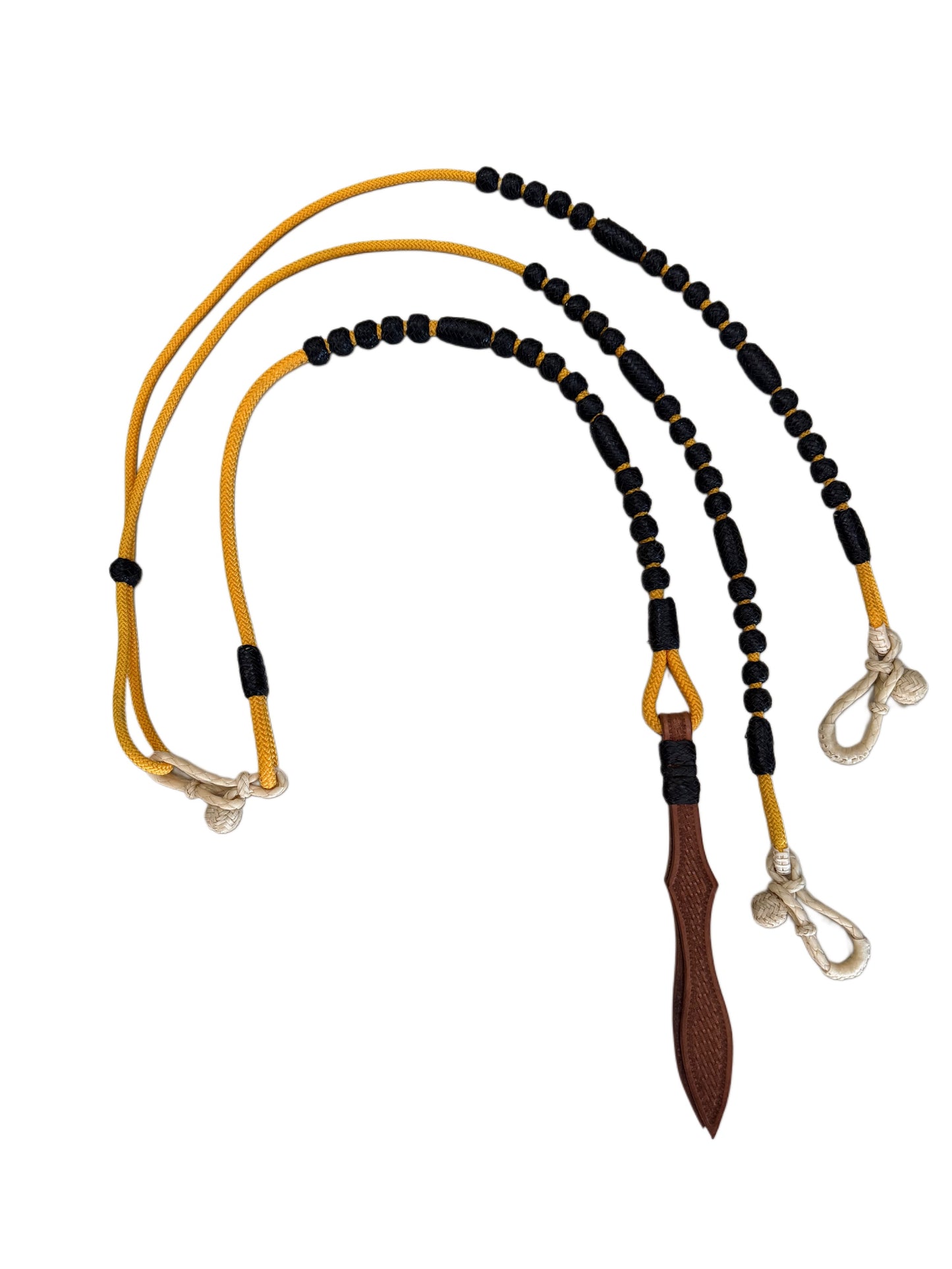 Nylon Romal Reins with rawhide buttons