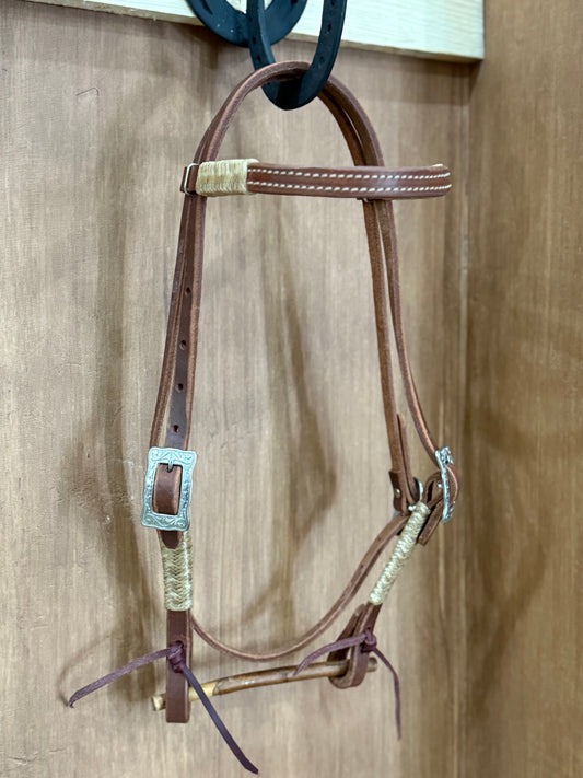 Rawhide Browband Headstall fancy buckle