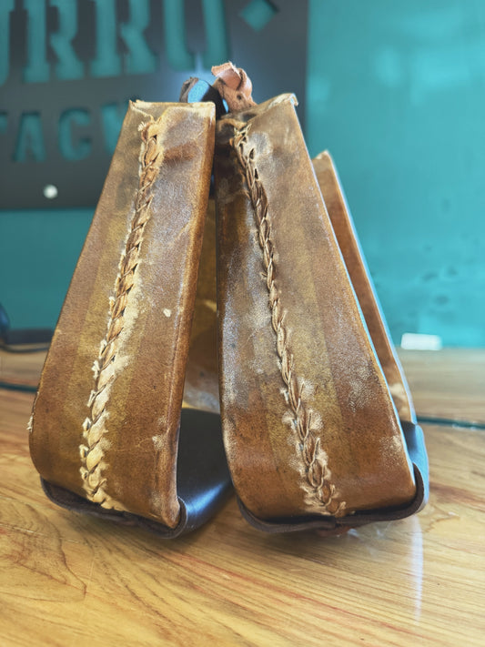 Rawhide covered stirrups