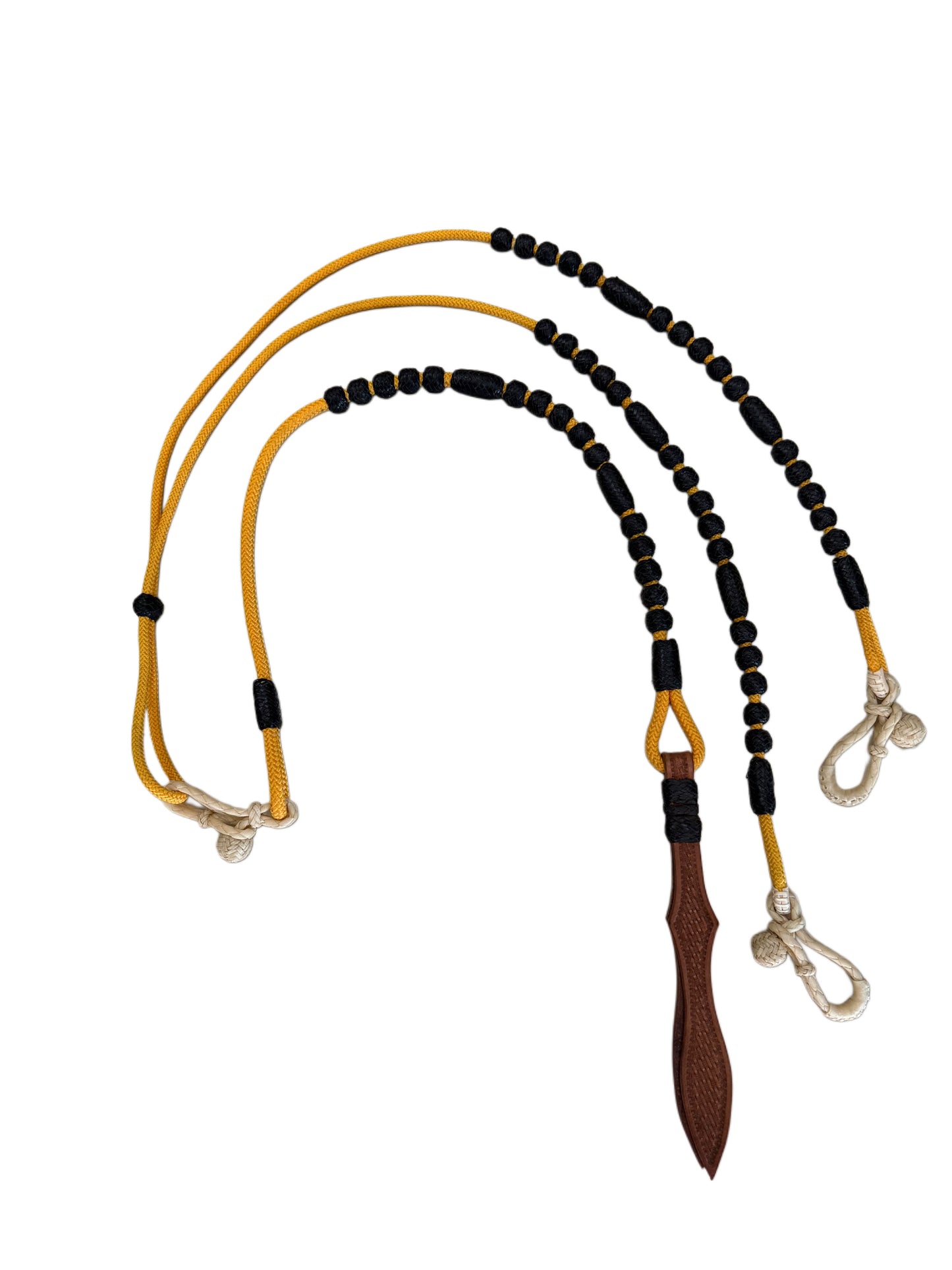 Nylon Romal Reins with rawhide buttons