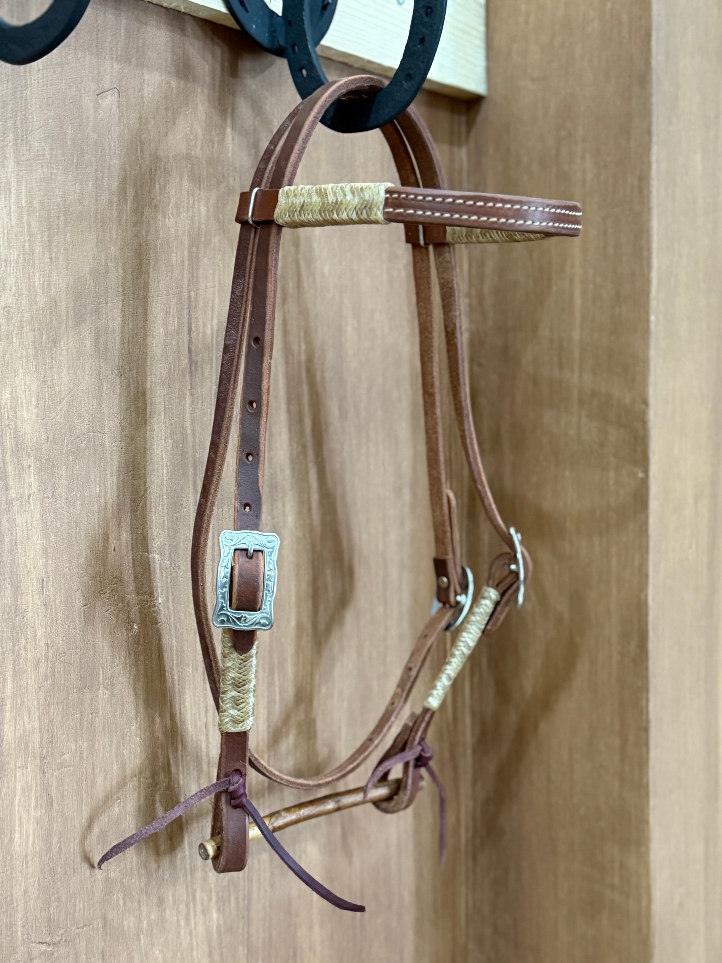 Rawhide Browband Headstall fancy buckle