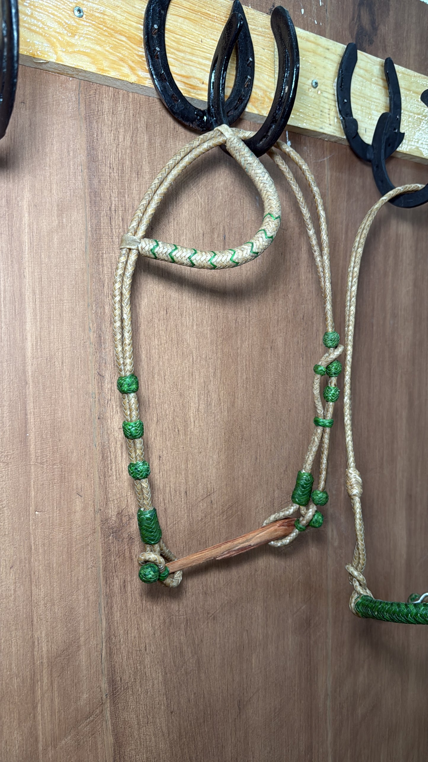 Braided rawhide one ear headstall