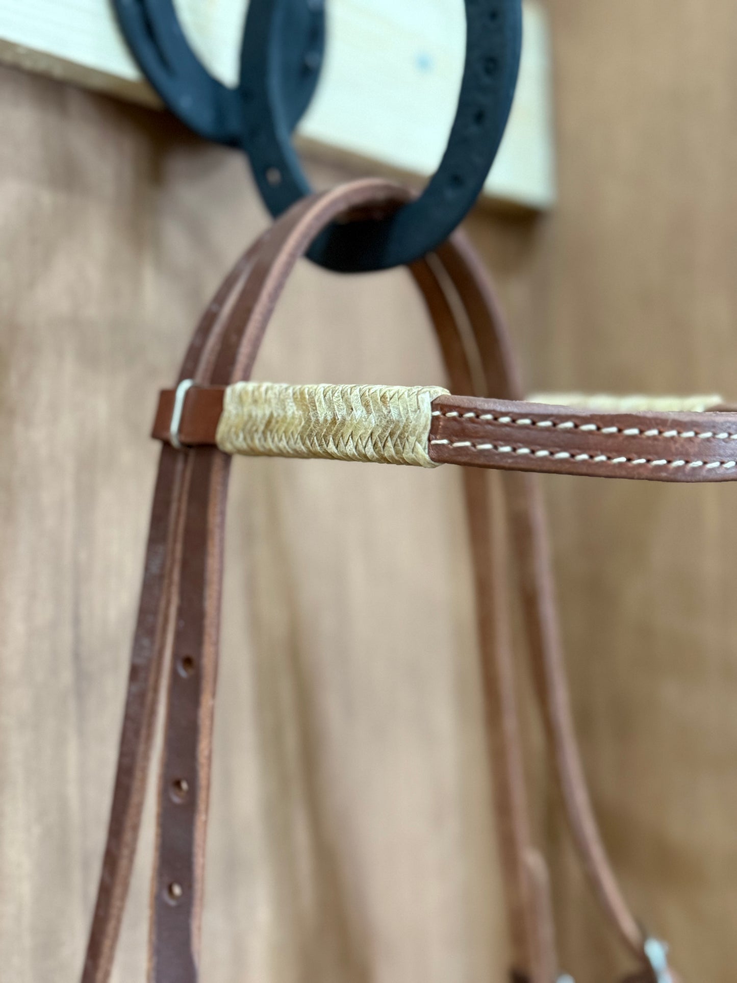 Rawhide Browband Headstall fancy buckle