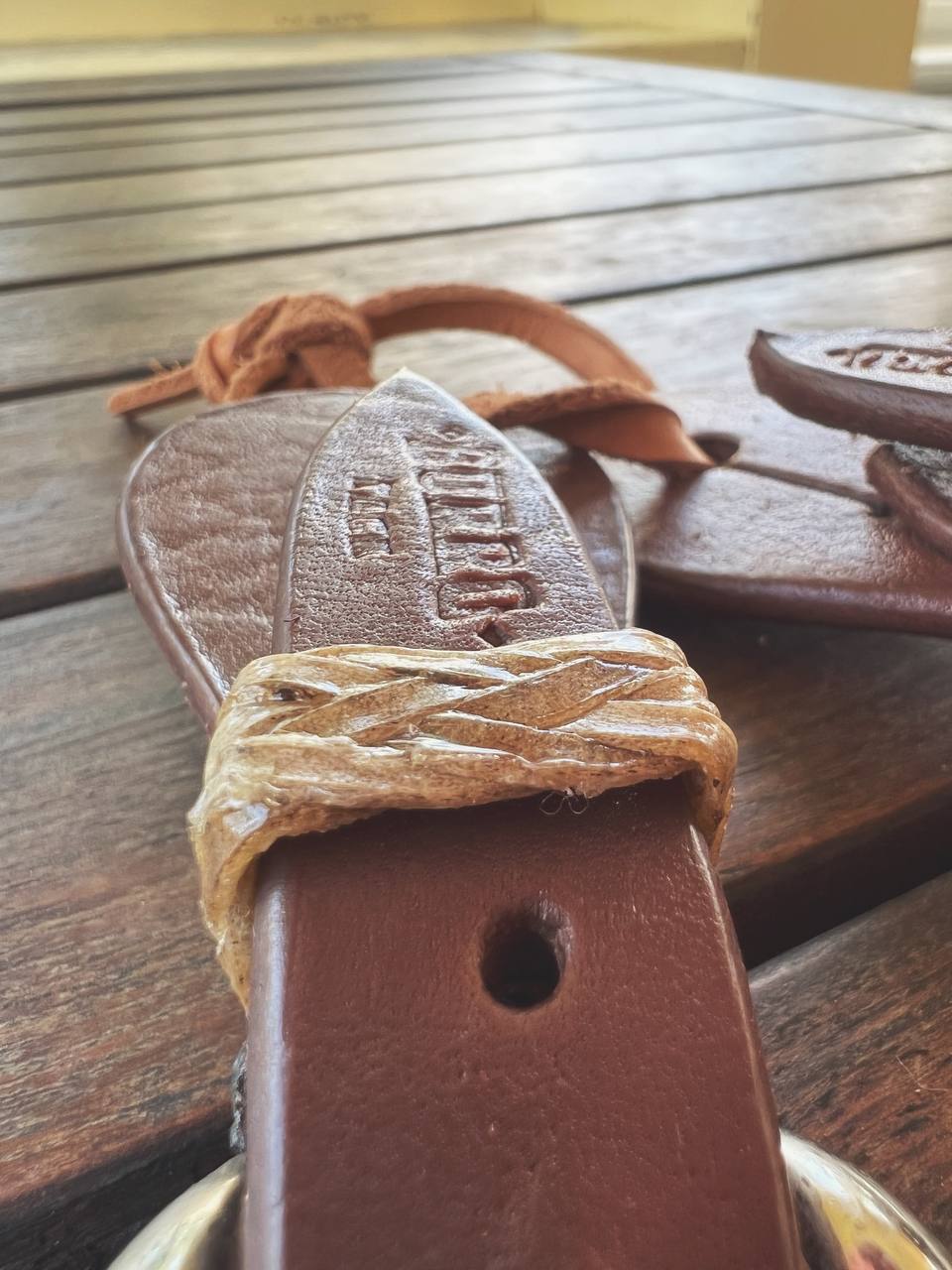 Wide Basket Stamp Spur Straps