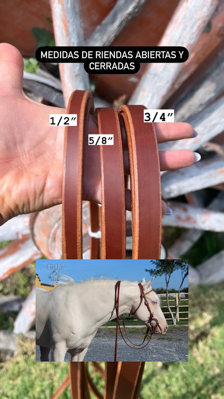 3/4" Heavy Ends Harness Split Reins