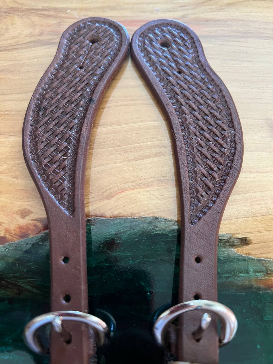 Basket Stamp Spur Straps 26