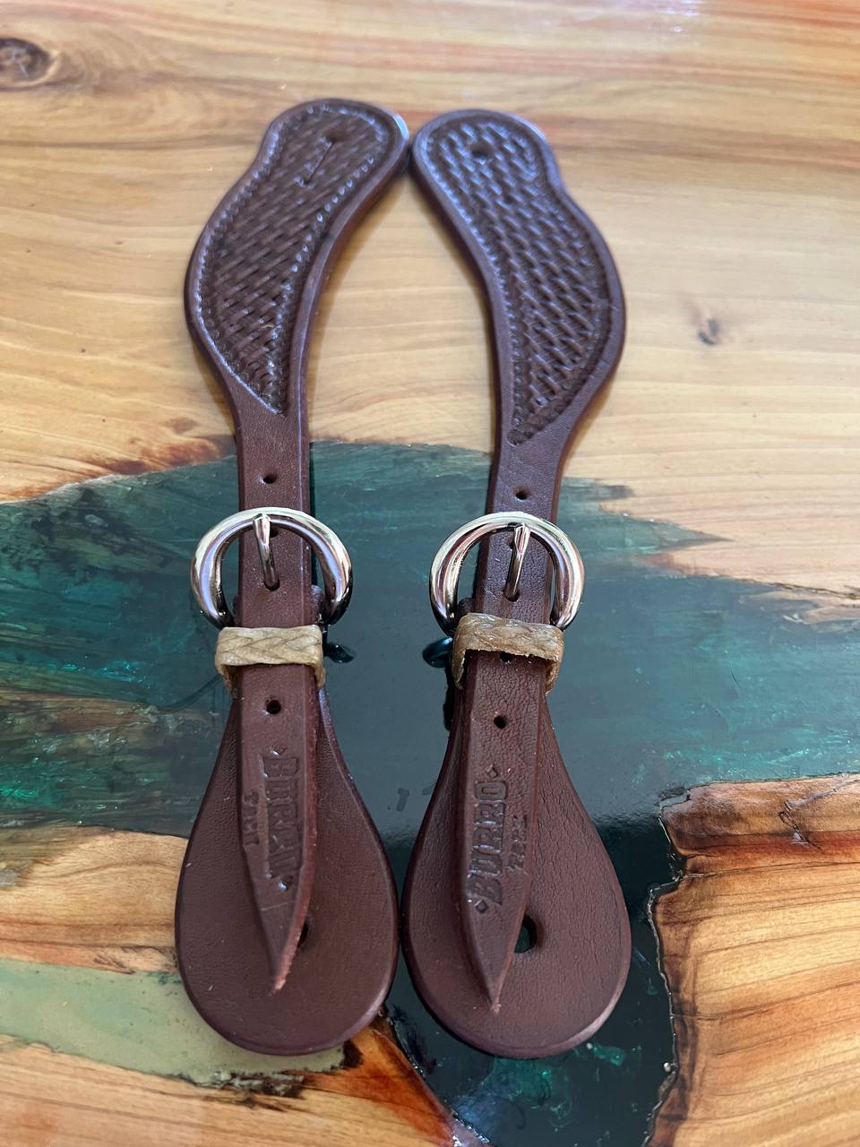 Basket Stamp Spur Straps 26