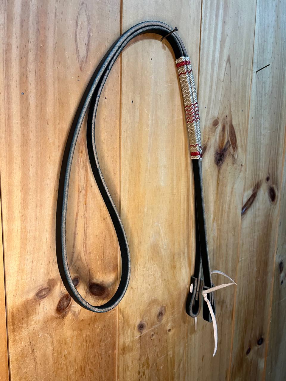 Rawhide Roping Black Harness leather reins