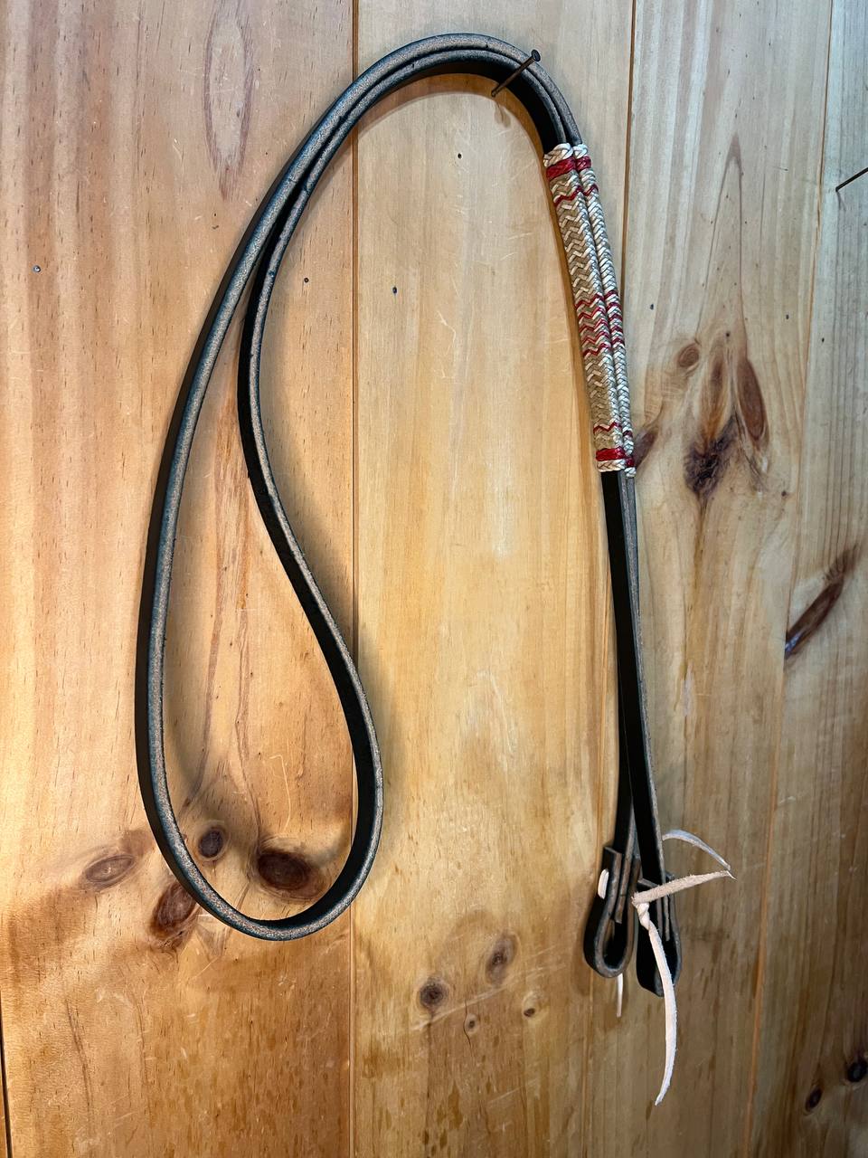 Rawhide Roping Black Harness leather reins