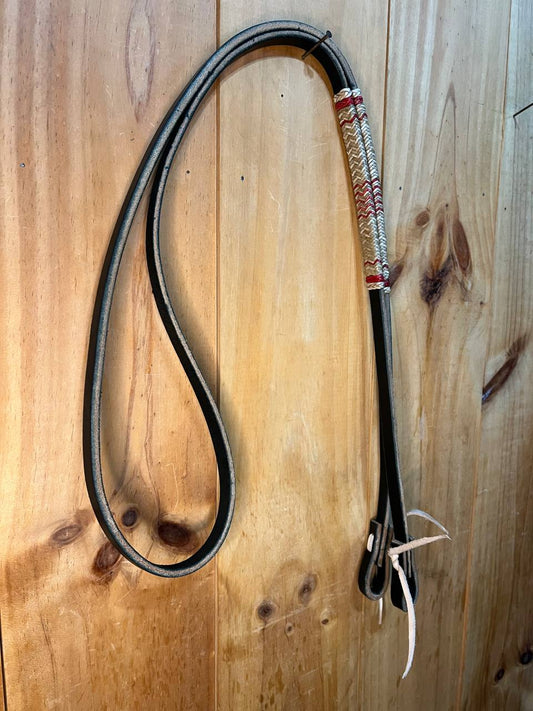 Rawhide Roping Black Harness leather reins