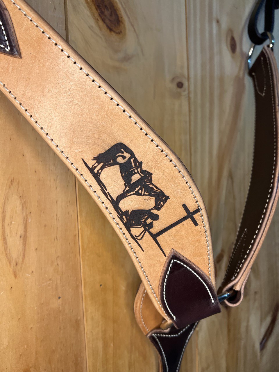 Praying COWBOY Roper Breast Collar