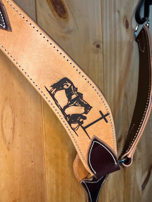 Praying COWBOY Roper Breast Collar