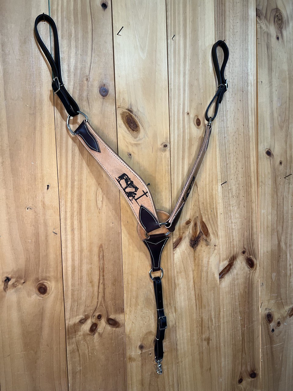 Praying COWBOY Roper Breast Collar