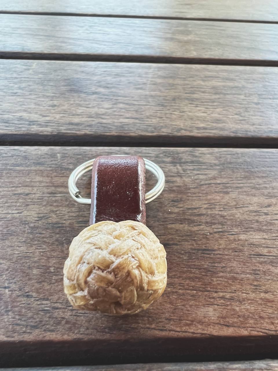 Zipper Bowl Rawhide keychain