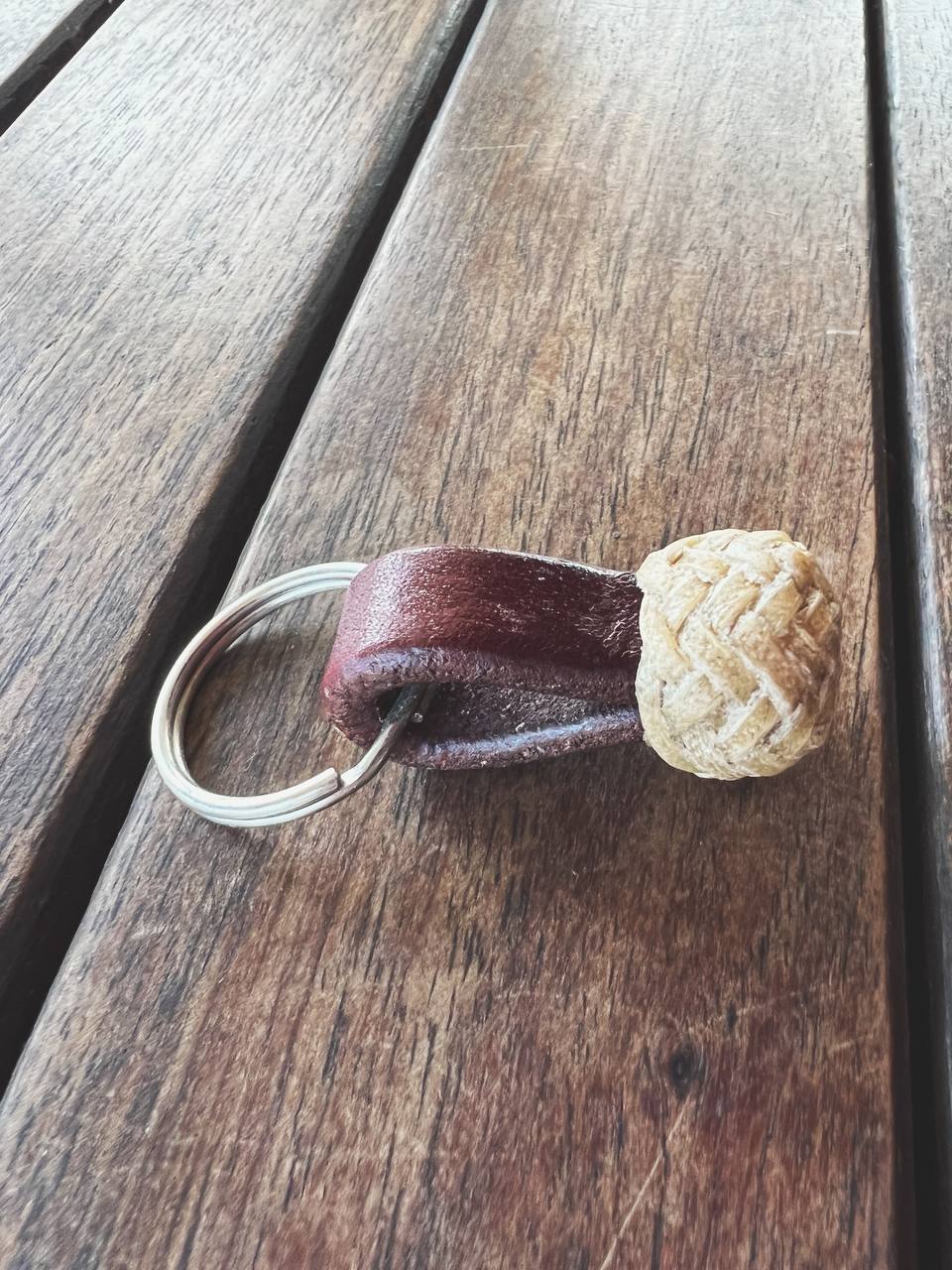 Zipper Bowl Rawhide keychain