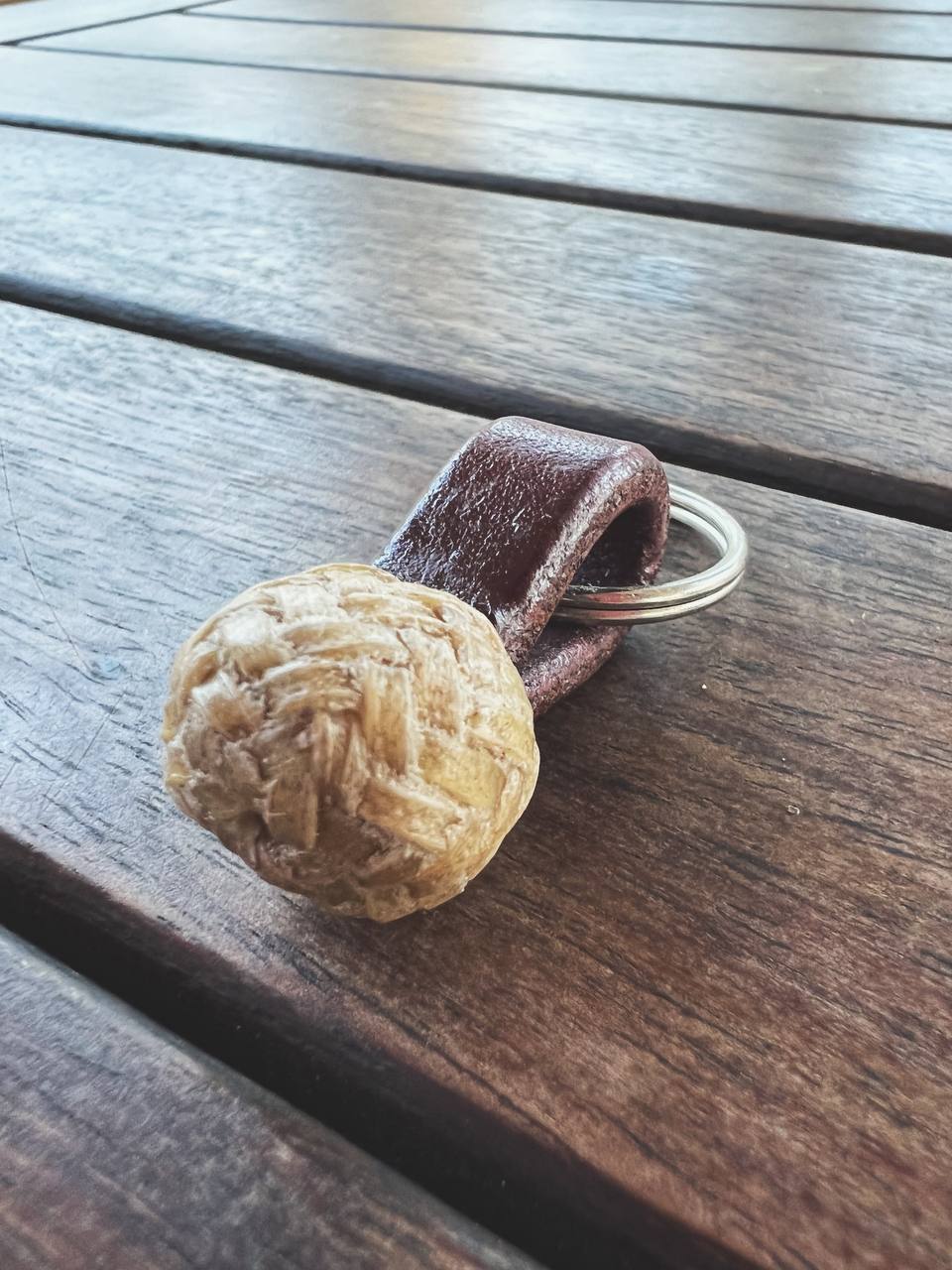 Zipper Bowl Rawhide keychain