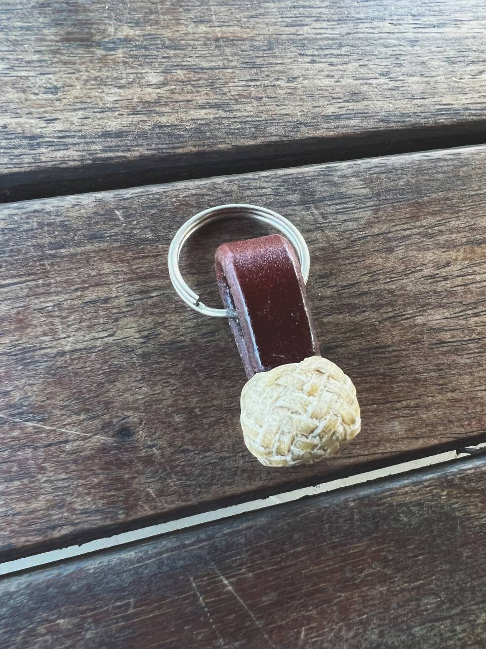 Zipper Bowl Rawhide keychain