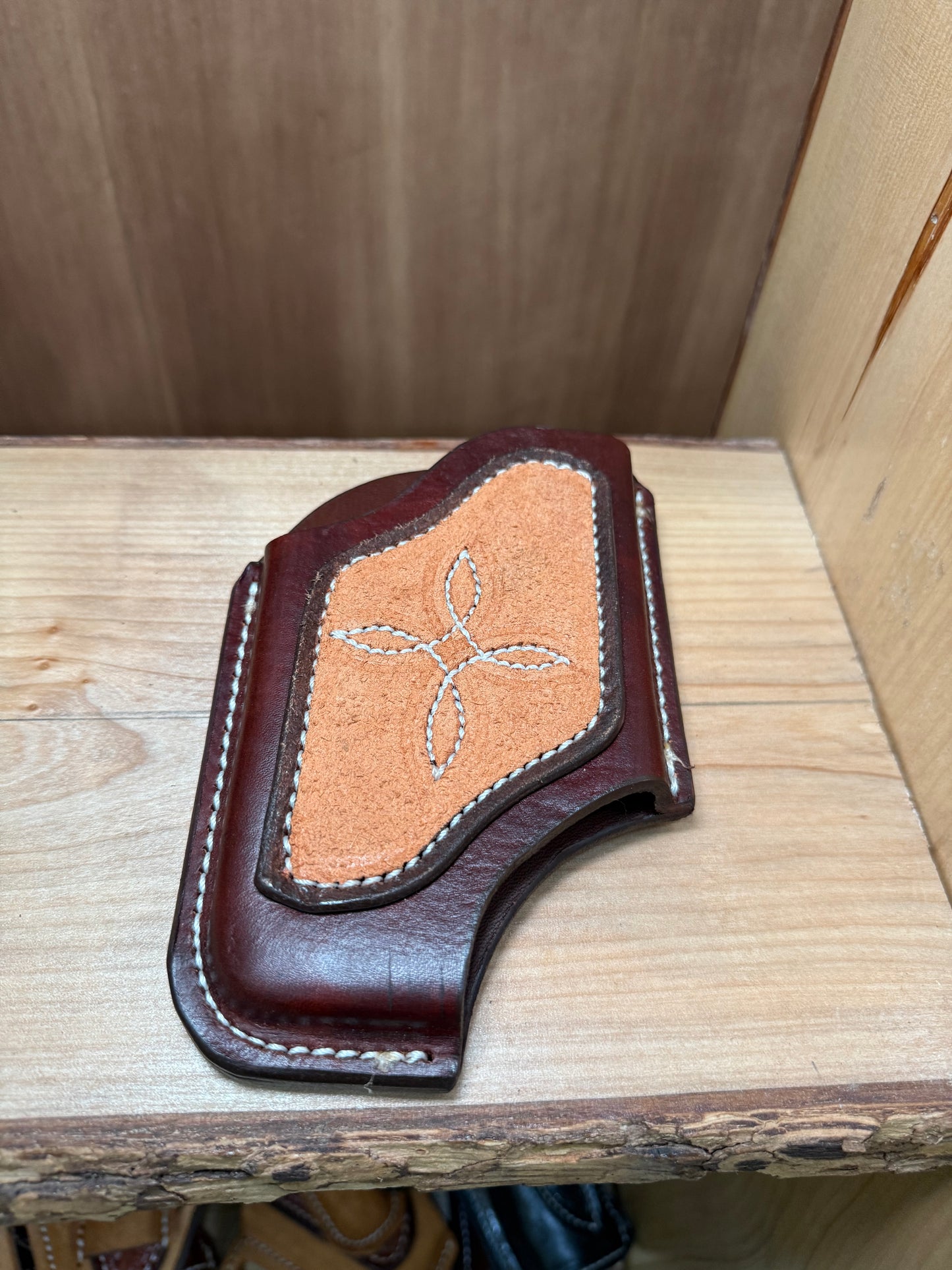 Cowhide western phone case