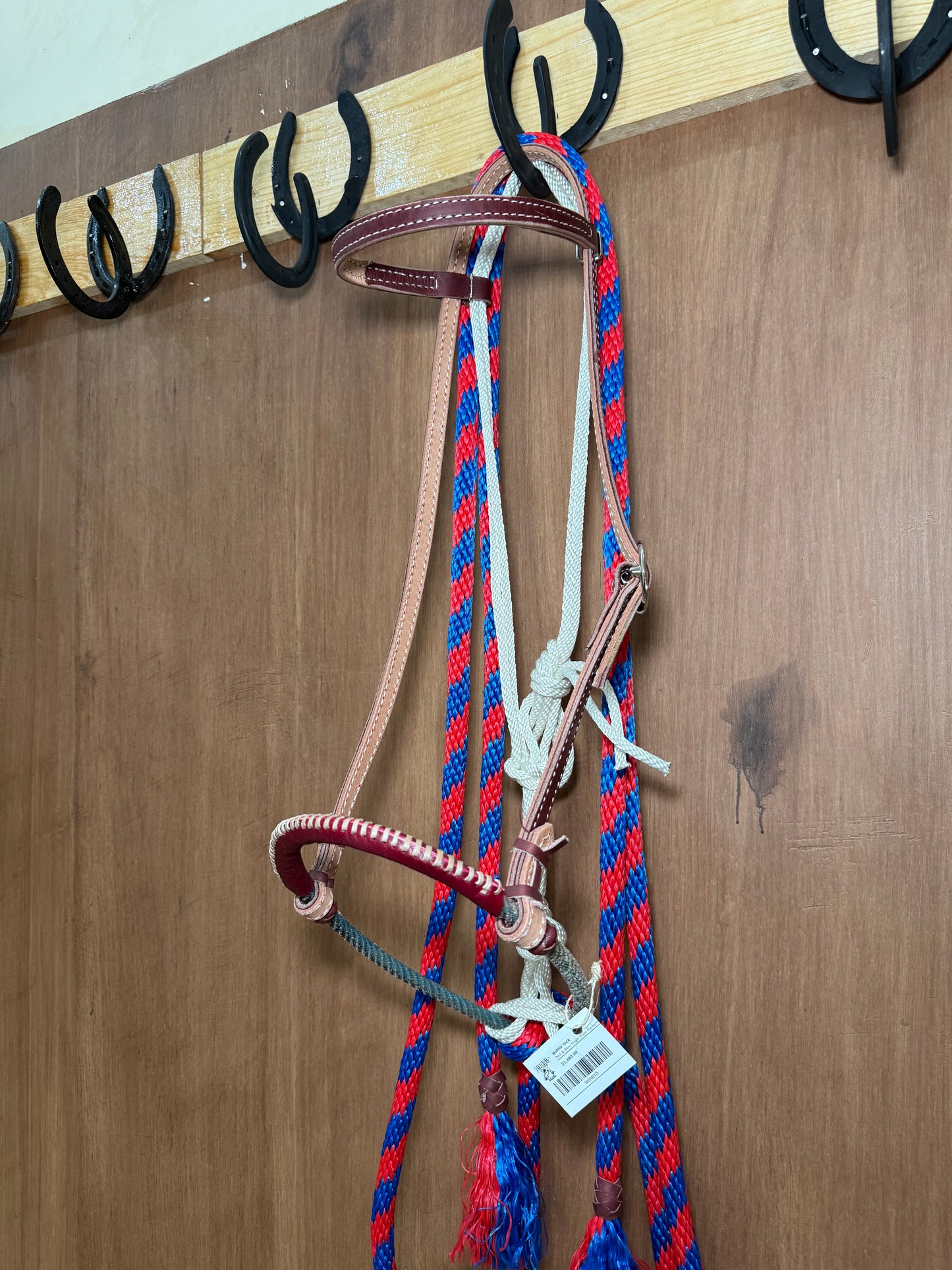 Red & blue Hackamore