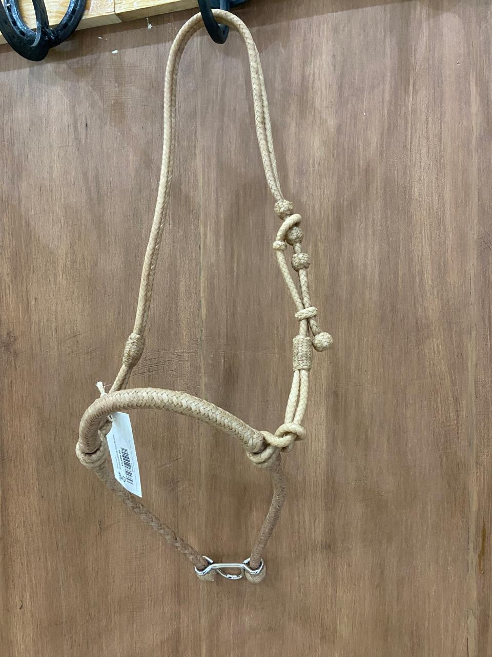 Braided Rawhide Rope Noseband with Tie-Down Ring