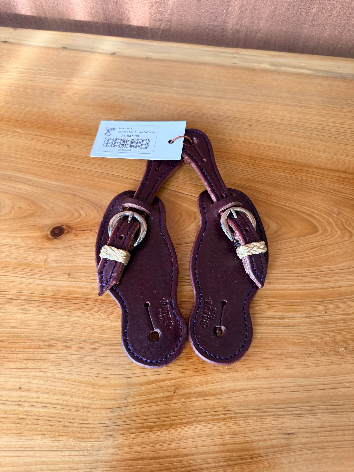 Colored stitched spurs straps
