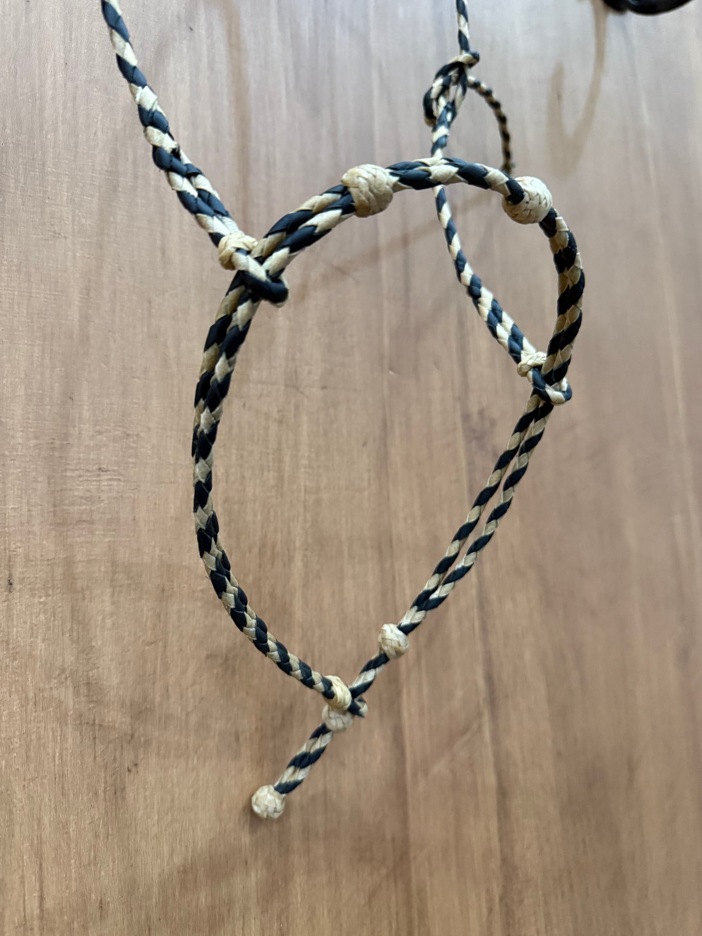 Doubled Braided Rawhide Cavesson