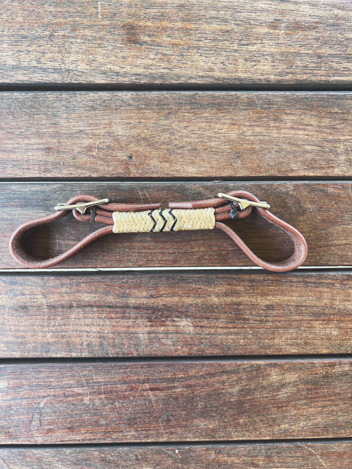 Rawhide Wrap Curb Strap Two Buckles