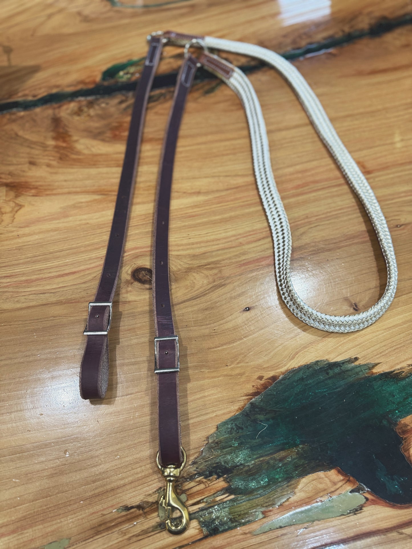 Nylon roping reins