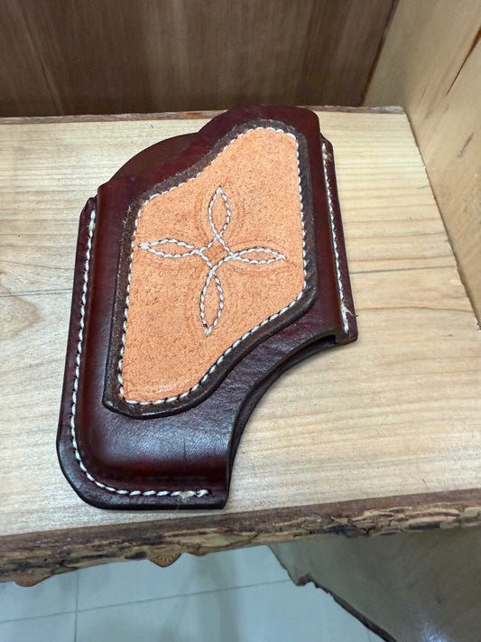 Cowhide western phone case