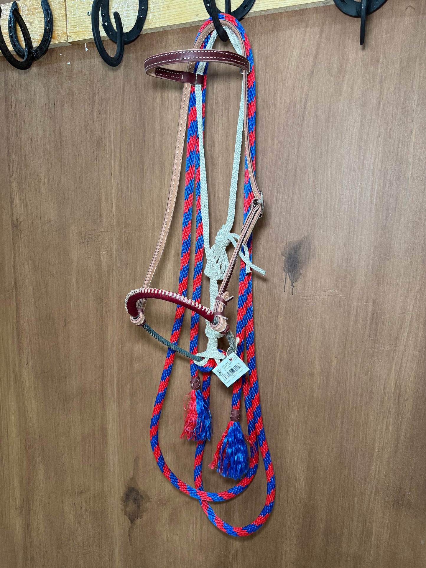 Red & blue Hackamore