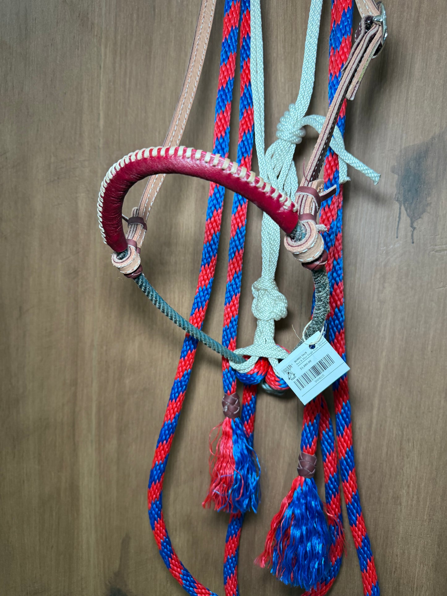 Red & blue Hackamore