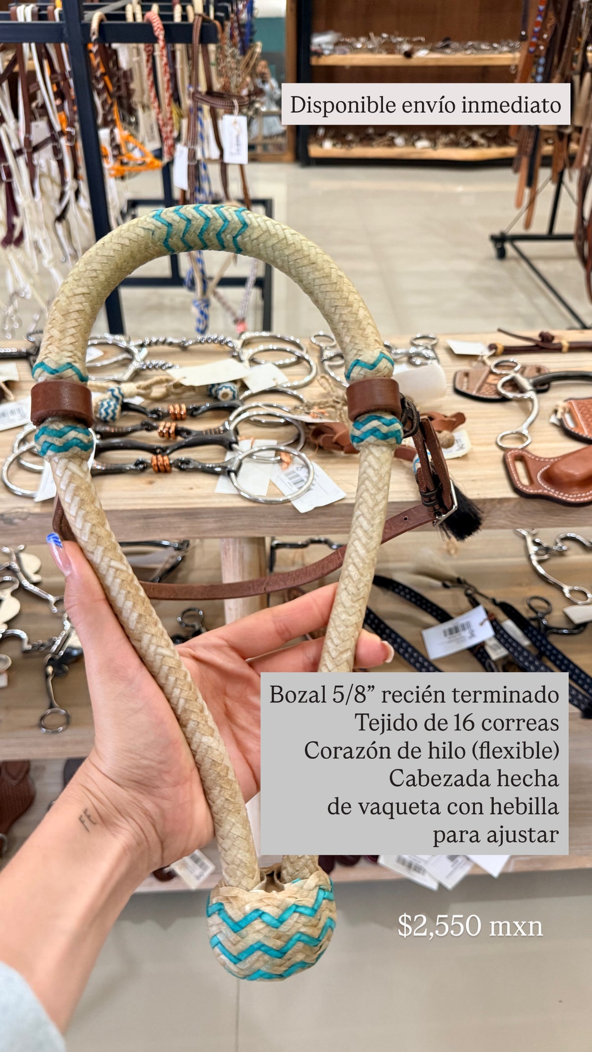 Bozal cuero crudo 5/8"