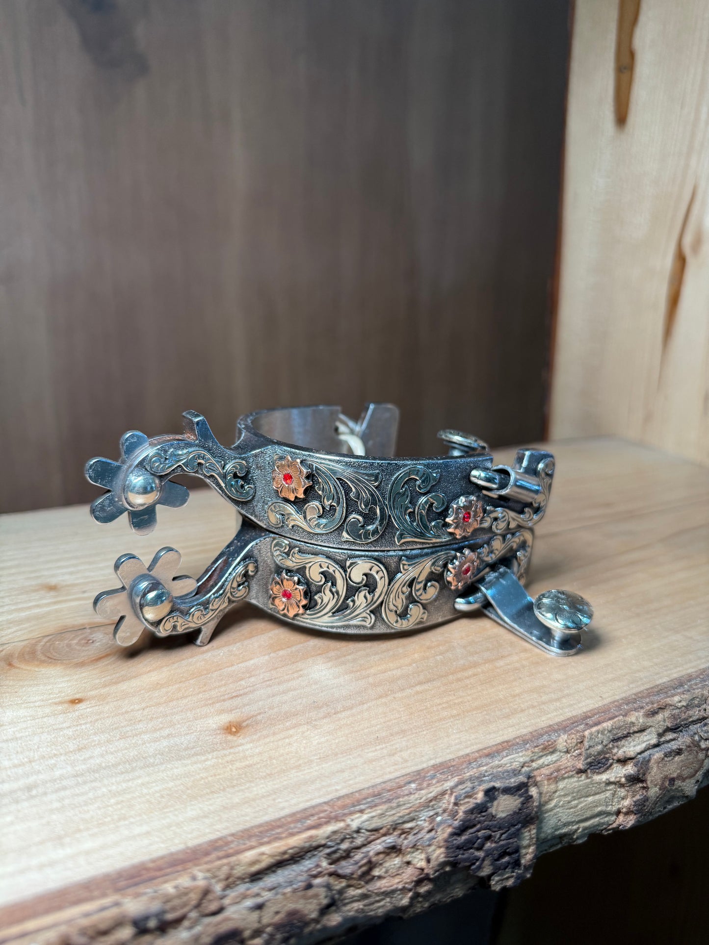 Ladies spurs 6 silver