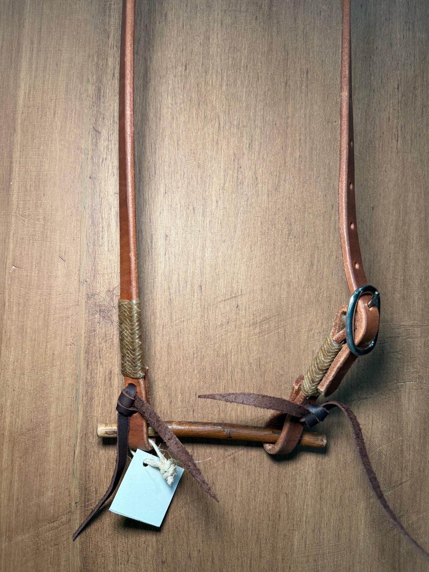 5/8 Classic One ear Headstall Hand-braided rawhide details