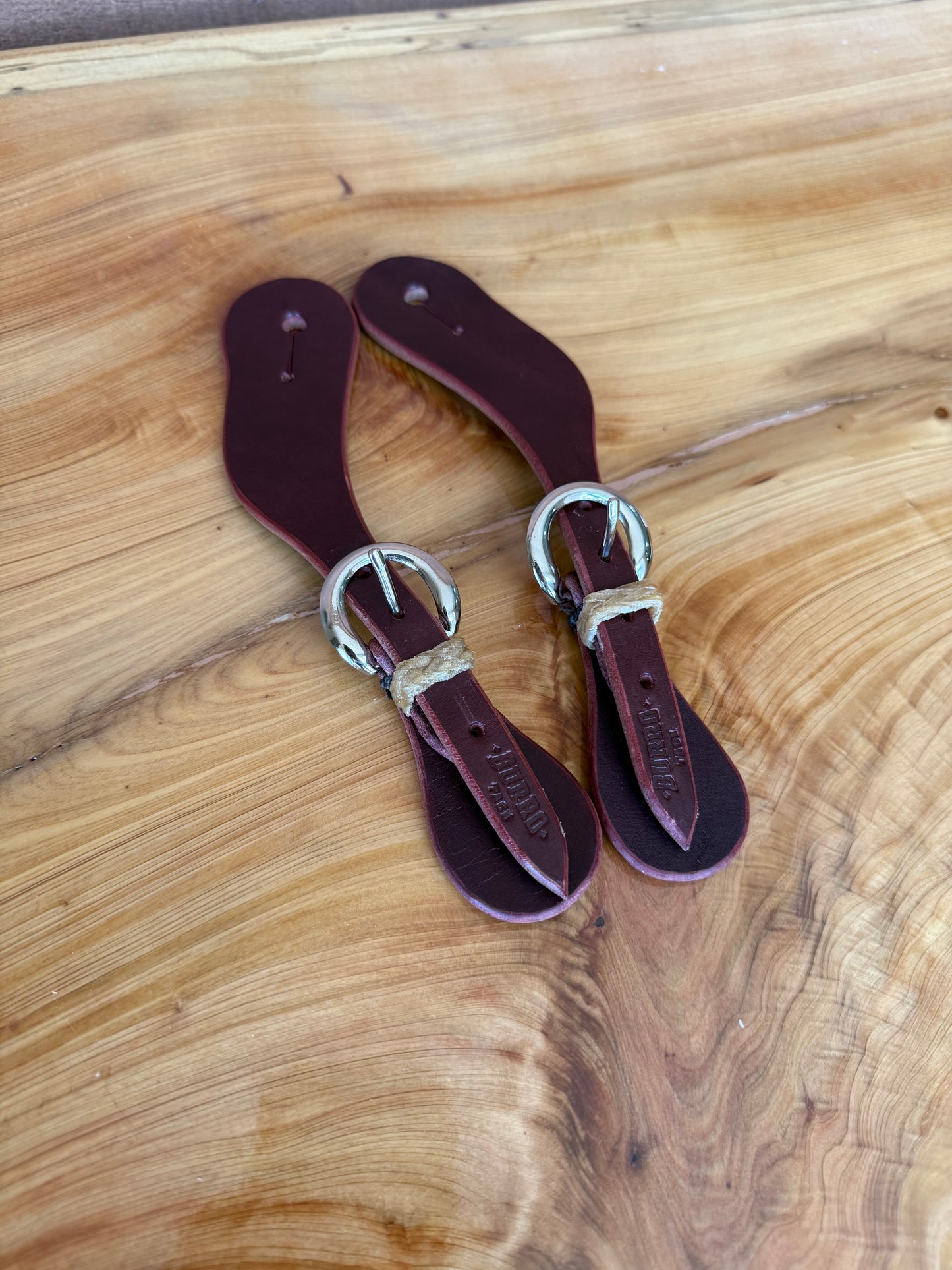Youth Spur Straps - Latigo Leather