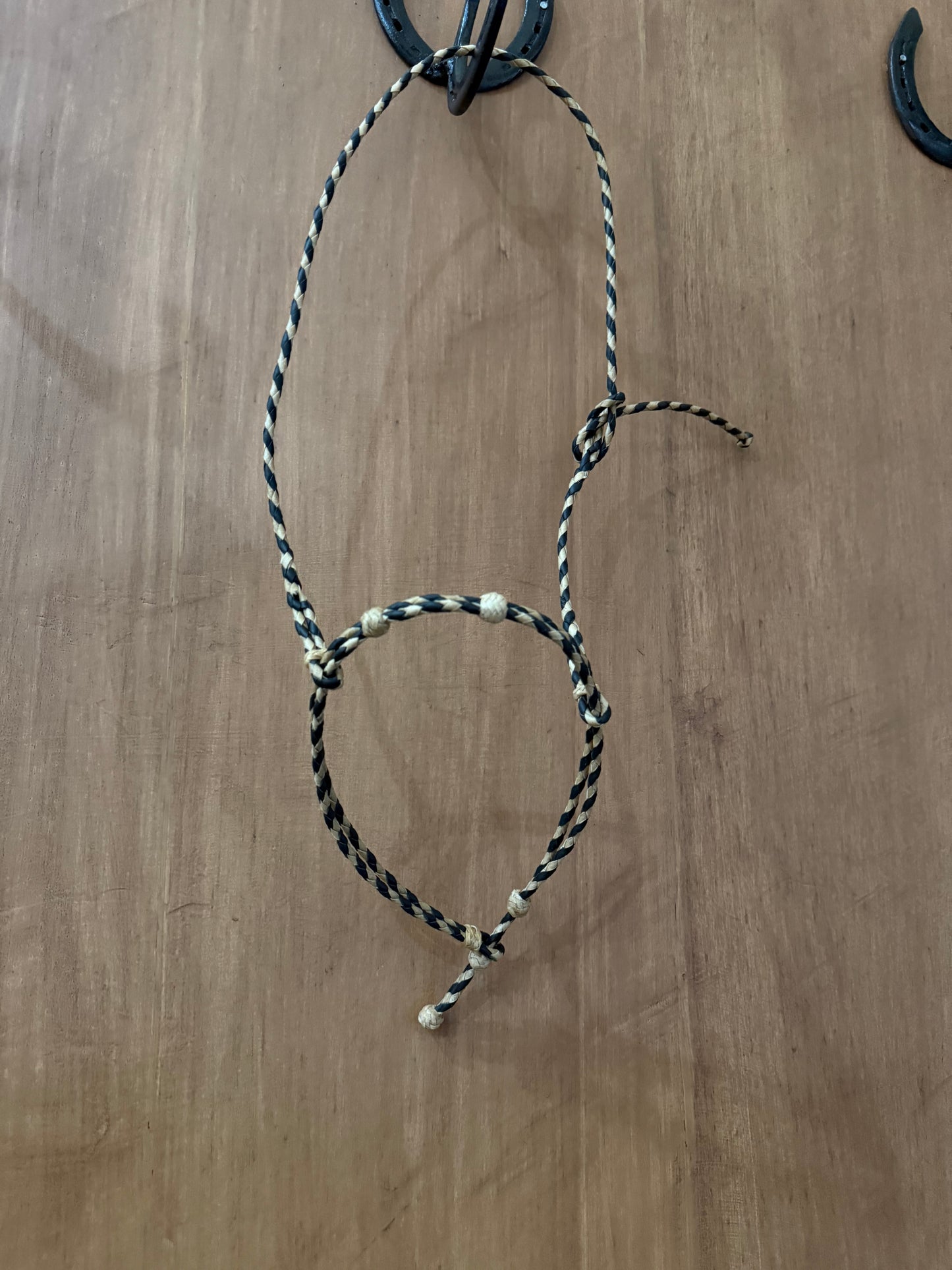 Doubled Braided Rawhide Cavesson