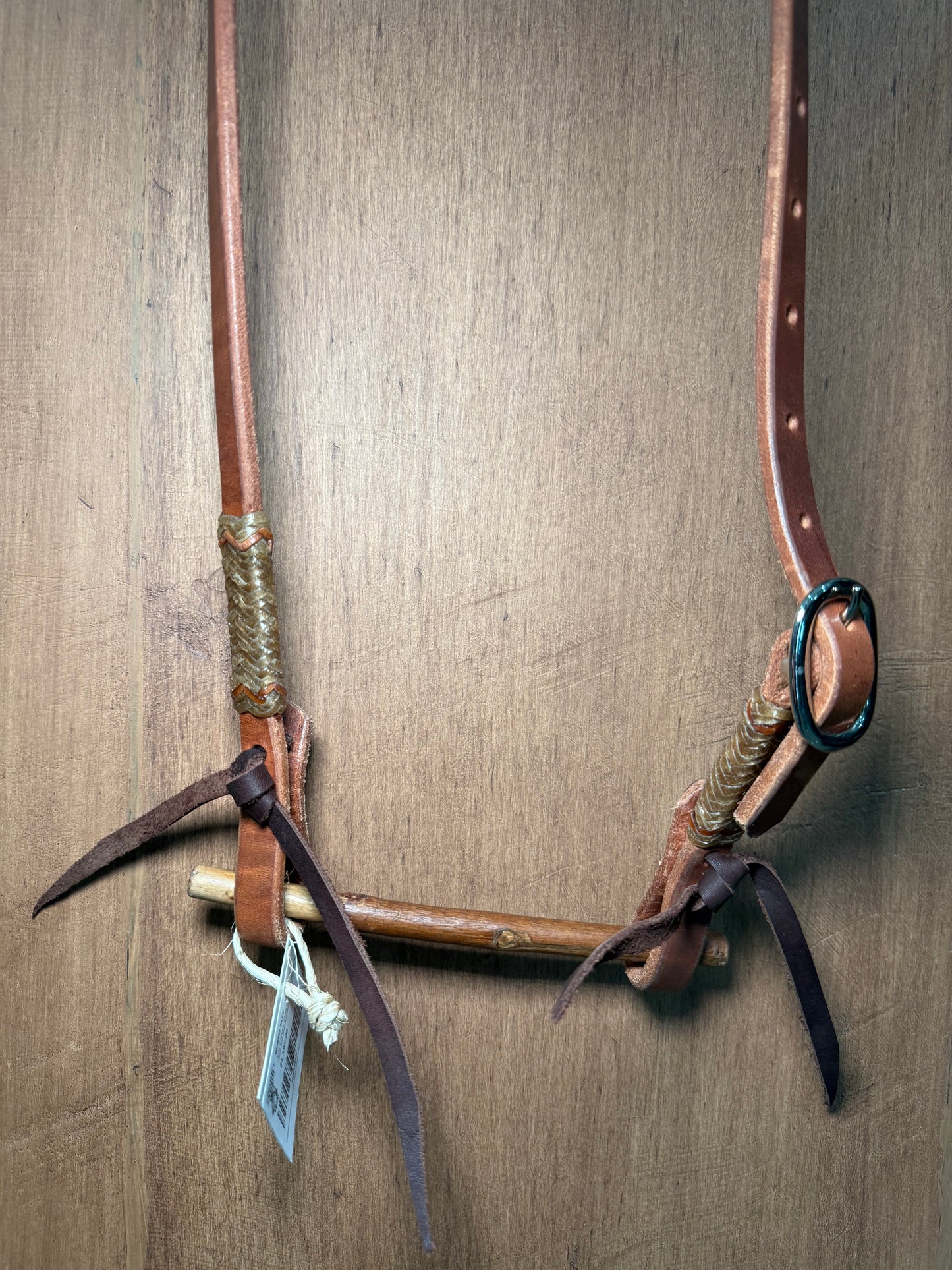 5/8 Classic One ear Headstall Hand-braided rawhide details