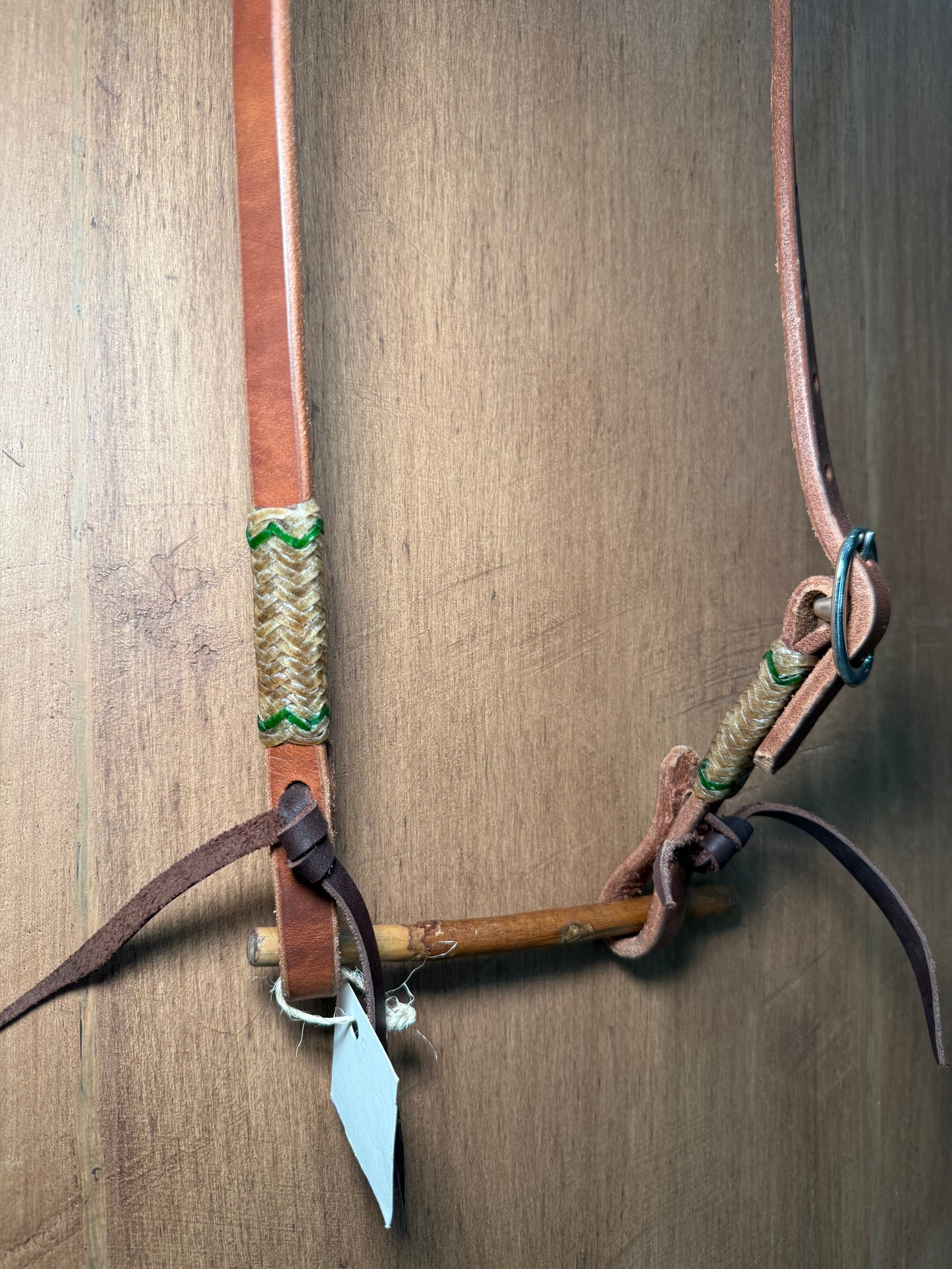 5/8 Classic One ear Headstall Hand-braided rawhide details