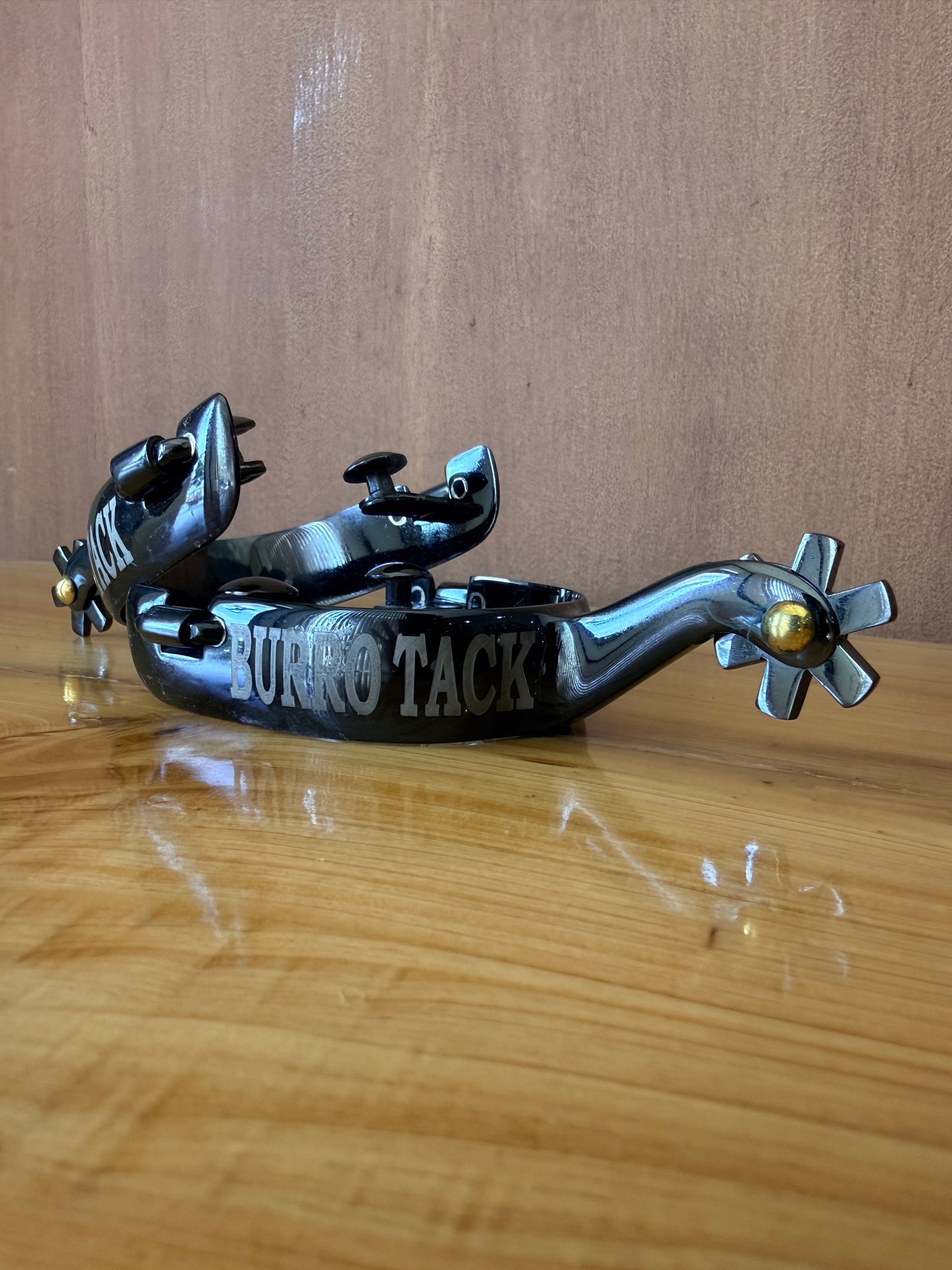 Men’s Blackened Steel Long Shank Western Spurs
