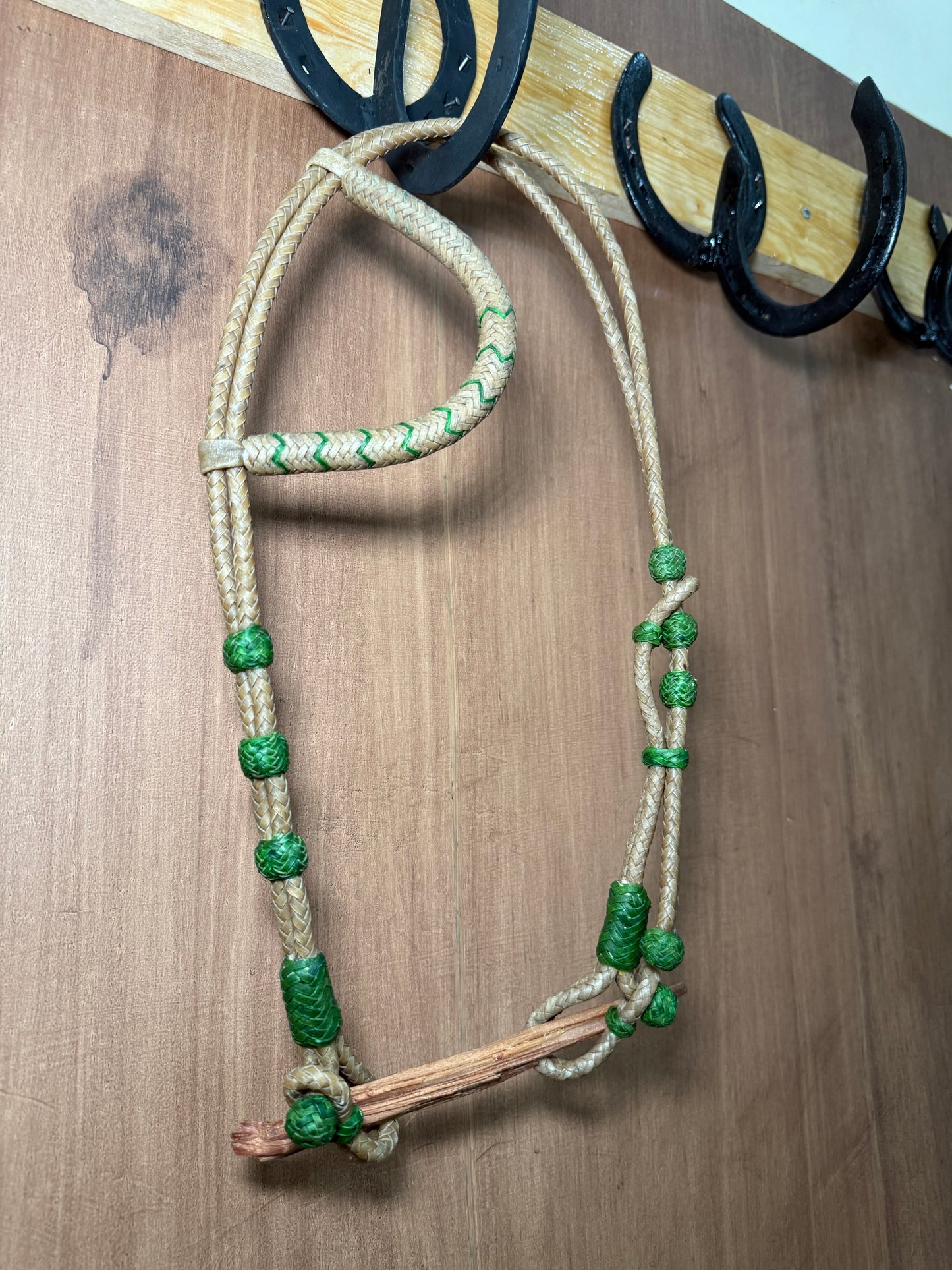 Braided rawhide one ear headstall