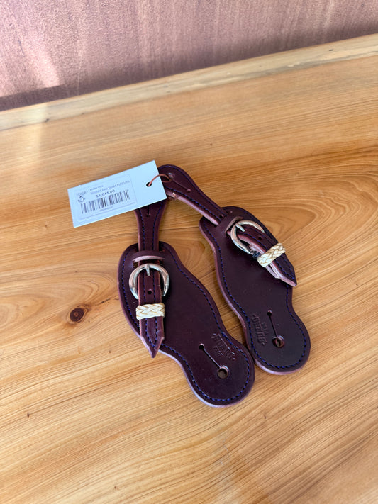 Youth colored stitched spurs straps